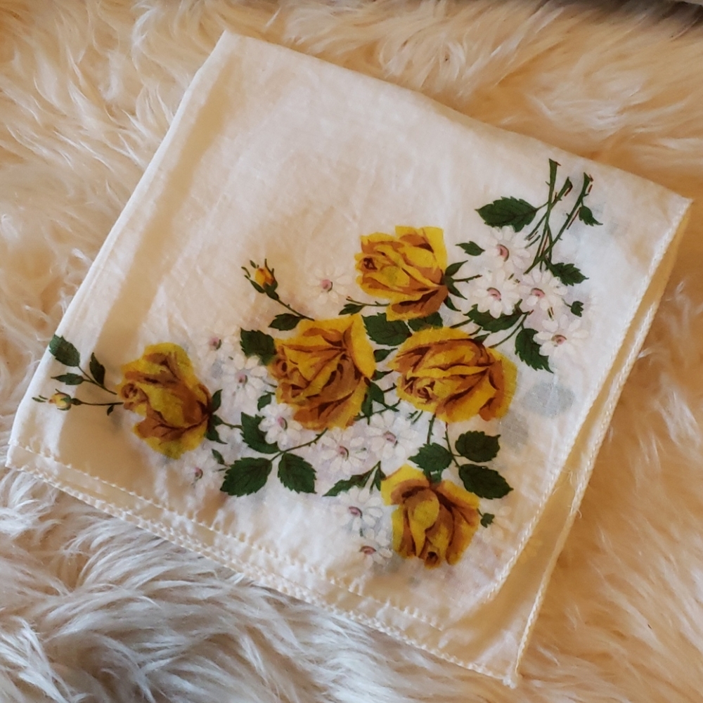 Vintage Floral Handkerchief